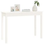 Table console Blanc 110x40x75 cm Bois massif de pin – Image 2