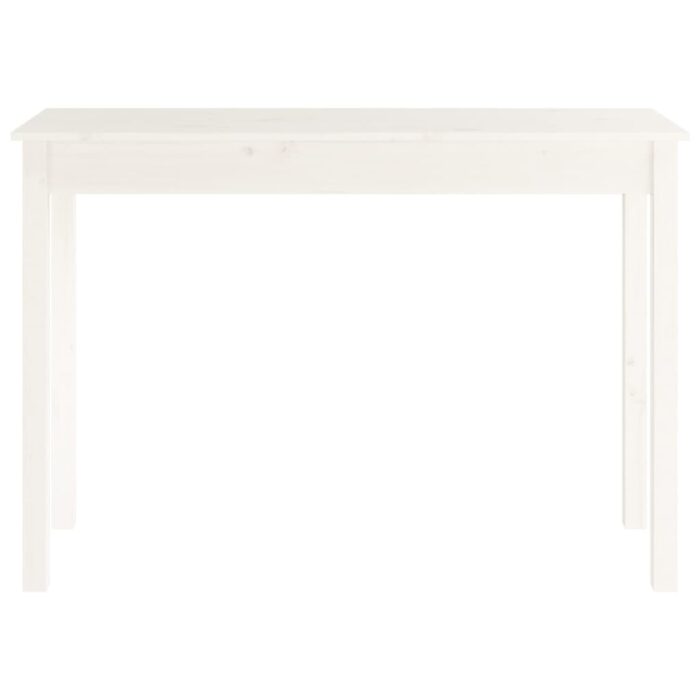 Table console Blanc 110x40x75 cm Bois massif de pin – Image 3