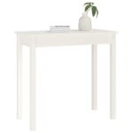 Table console Blanc 80x40x75 cm Bois massif de pin – Image 2