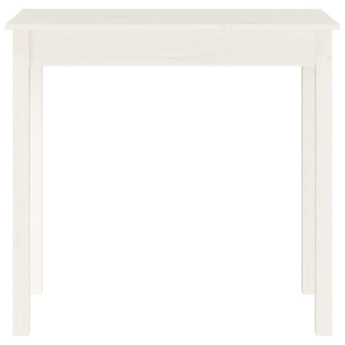 Table console Blanc 80x40x75 cm Bois massif de pin – Image 3