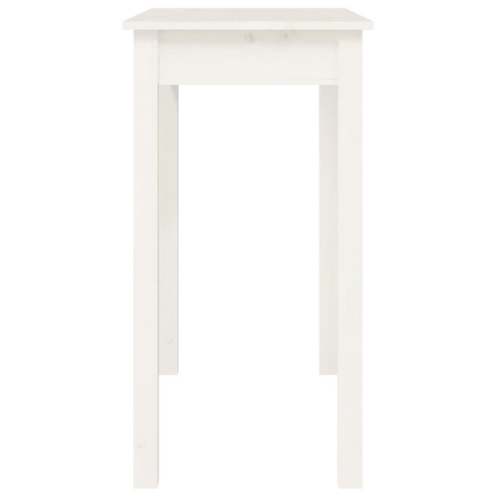Table console Blanc 80x40x75 cm Bois massif de pin – Image 4