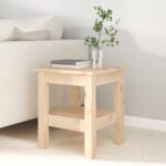 Table basse 35x35x40 cm Bois massif de pin – Image 2
