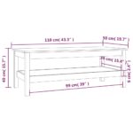 Table basse Marron miel 110x50x40 cm Bois massif de pin – Image 6