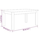 Table basse Blanc 80x50x40 cm Bois massif de pin – Image 6