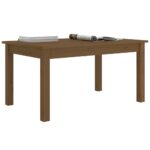 Table basse Marron miel 80x50x40 cm Bois massif de pin – Image 4