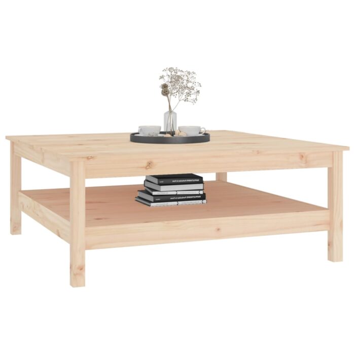 Table basse 100x100x40 cm Bois massif de pin – Image 3