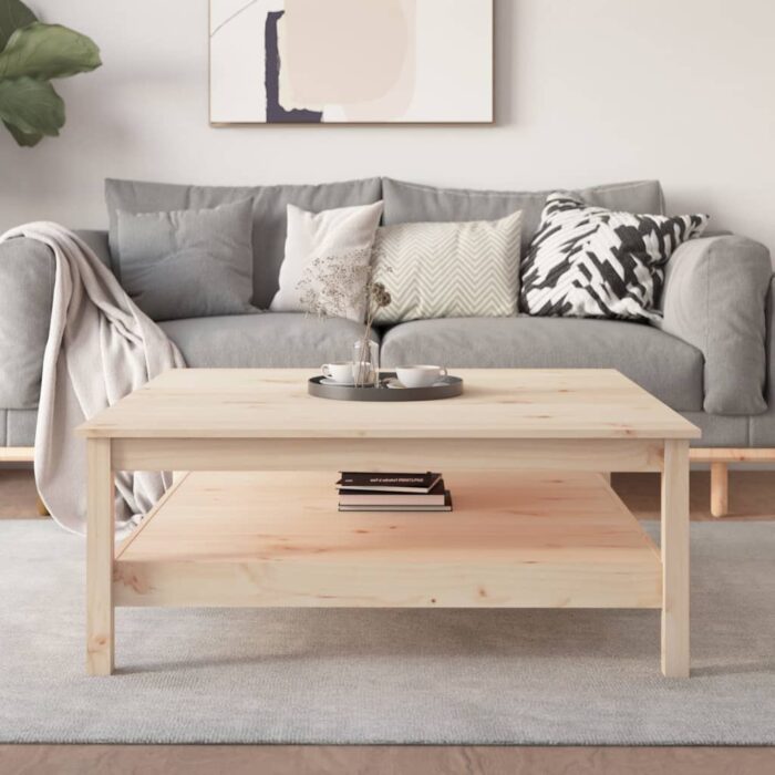 Table basse 100x100x40 cm Bois massif de pin – Image 1