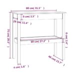 Table console 80x40x75 cm Bois massif de pin – Image 5