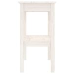 Table console Blanc 80x40x75 cm Bois de pin solide – Image 2