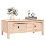 Table basse 100x50x40 cm Bois massif de pin – Image 2