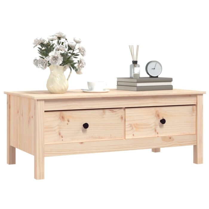 Table basse 100x50x40 cm Bois massif de pin – Image 2
