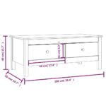 Table basse Marron miel 100x50x40 cm Bois massif de pin – Image 7