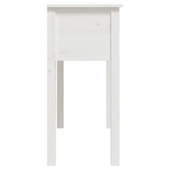 Table console Blanc 70x35x75 cm Bois massif de pin – Image 6