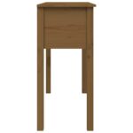 Table console Marron miel 100x35x75 cm Bois massif de pin – Image 6