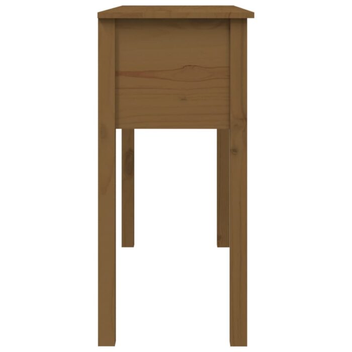 Table console Marron miel 100x35x75 cm Bois massif de pin – Image 6