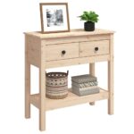 Table console 75x35x75 cm Bois massif de pin – Image 2