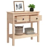 Table console 75x35x75 cm Bois massif de pin – Image 3