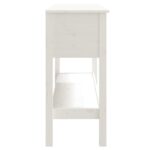 Table console Blanc 100x35x75 cm Bois massif de pin – Image 6