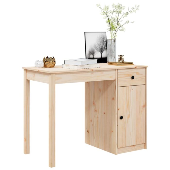 Bureau 100x50x75 cm Bois massif de pin – Image 2