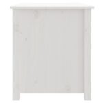 Table basse Blanc 71x49x55 cm Bois massif de pin – Image 6