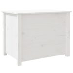 Table basse Blanc 71x49x55 cm Bois massif de pin – Image 7