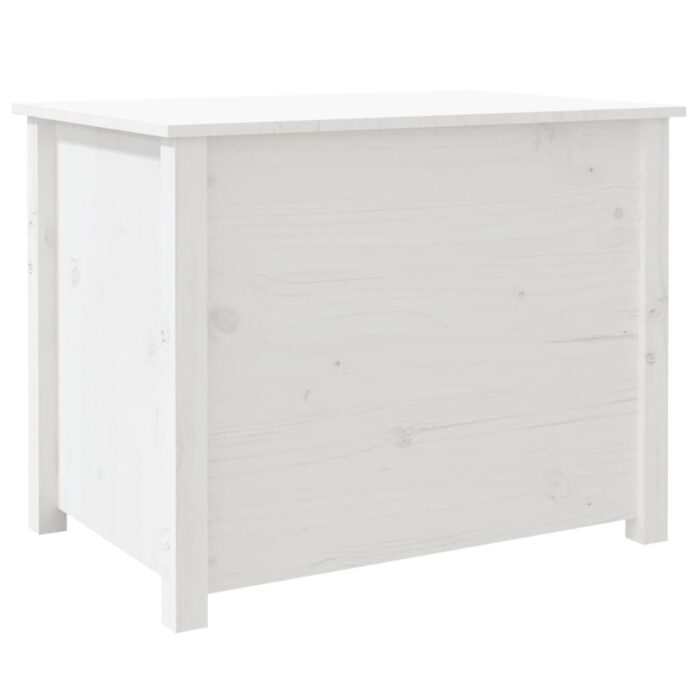 Table basse Blanc 71x49x55 cm Bois massif de pin – Image 7