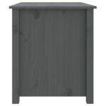 Table basse Gris 71x49x55 cm Bois massif de pin – Image 6