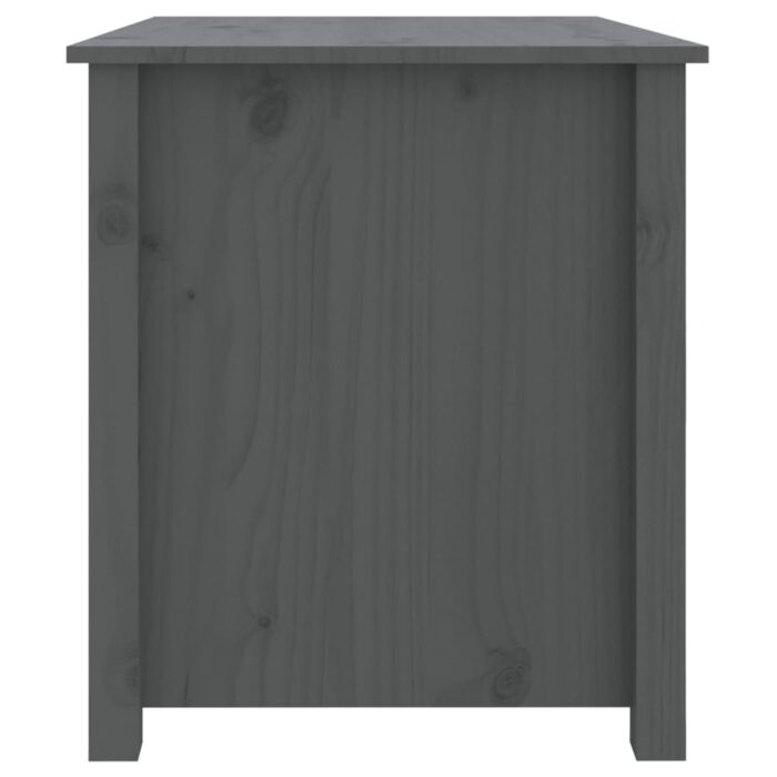 Table basse Gris 71x49x55 cm Bois massif de pin – Image 6