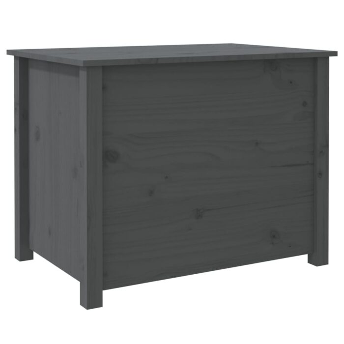 Table basse Gris 71x49x55 cm Bois massif de pin – Image 7