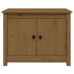 Table basse Marron miel 71x49x55 cm Bois massif de pin – Image 4