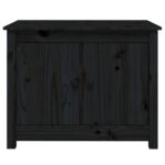 Table basse Noir 71x49x55 cm Bois massif de pin – Image 4