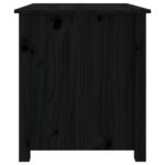 Table basse Noir 71x49x55 cm Bois massif de pin – Image 6