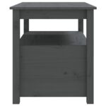 Table basse Gris 71x49x55 cm Bois massif de pin – Image 6