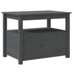 Table basse Gris 71x49x55 cm Bois massif de pin – Image 7