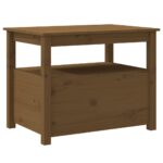 Table basse Marron miel 71x49x55 cm Bois massif de pin – Image 7