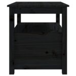 Table basse Noir 71x49x55 cm Bois massif de pin – Image 6