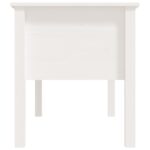 Table basse Blanc 102x49x55 cm Bois massif de pin – Image 5