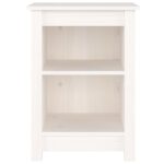 Tables de chevet 2 pcs Blanc 40x35x55 cm Bois de pin solide – Image 2
