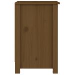 Table de chevet Marron miel 40x35x55 cm Bois de pin solide – Image 2