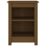 Tables de chevet 2 pcs Marron miel 40x35x55 cm Bois pin massif – Image 2