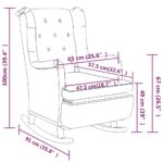 Fauteuil avec pieds à bascule et tabouret Gris foncé Tissu – Image 6