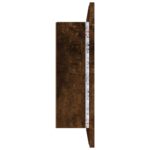 Armoire à miroir LED Chêne fumé 60x12x45 cm Bois d'ingénierie – Image 7