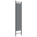 Cloison de séparation 3 panneaux Anthracite 120x200 cm Tissu – Image 4