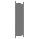 Cloison de séparation 4 panneaux Anthracite 200x200 cm Tissu – Image 4
