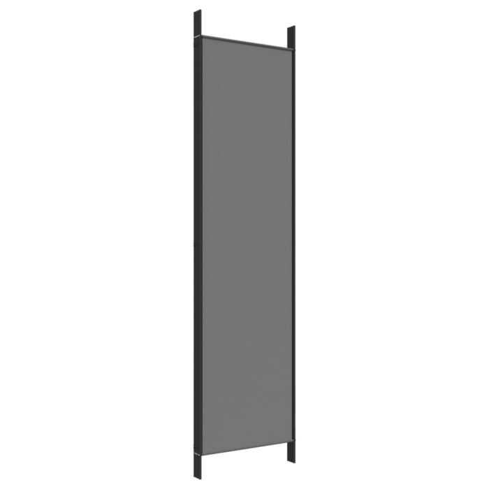 Cloison de séparation 4 panneaux Anthracite 200x200 cm Tissu – Image 4