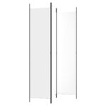 Cloison de séparation 3 panneaux Blanc 150x220 cm Tissu – Image 3
