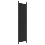Cloison de séparation 3 panneaux Noir 150x220 cm Tissu – Image 4
