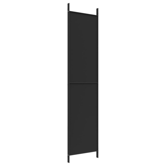 Cloison de séparation 3 panneaux Noir 150x220 cm Tissu – Image 4