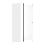 Cloison de séparation 4 panneaux Blanc 200x220 cm Tissu – Image 3