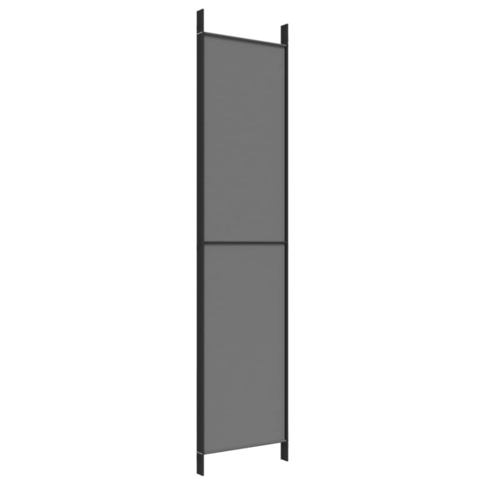 Cloison de séparation 4 panneaux Anthracite 200x220 cm Tissu – Image 4